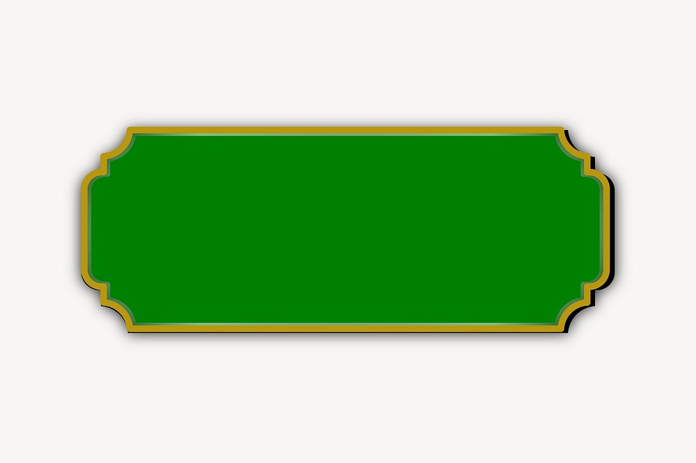 Green badge clipart. Free public domain CC0 image.