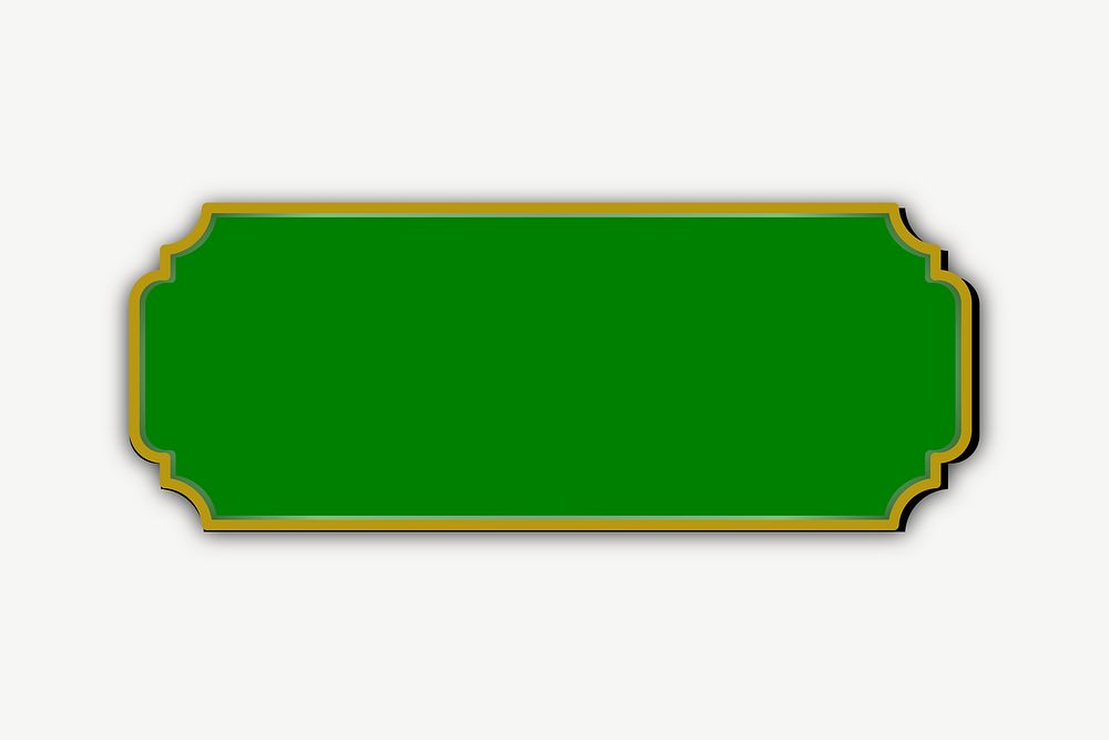 Green badge clipart illustration psd. Free public domain CC0 image.