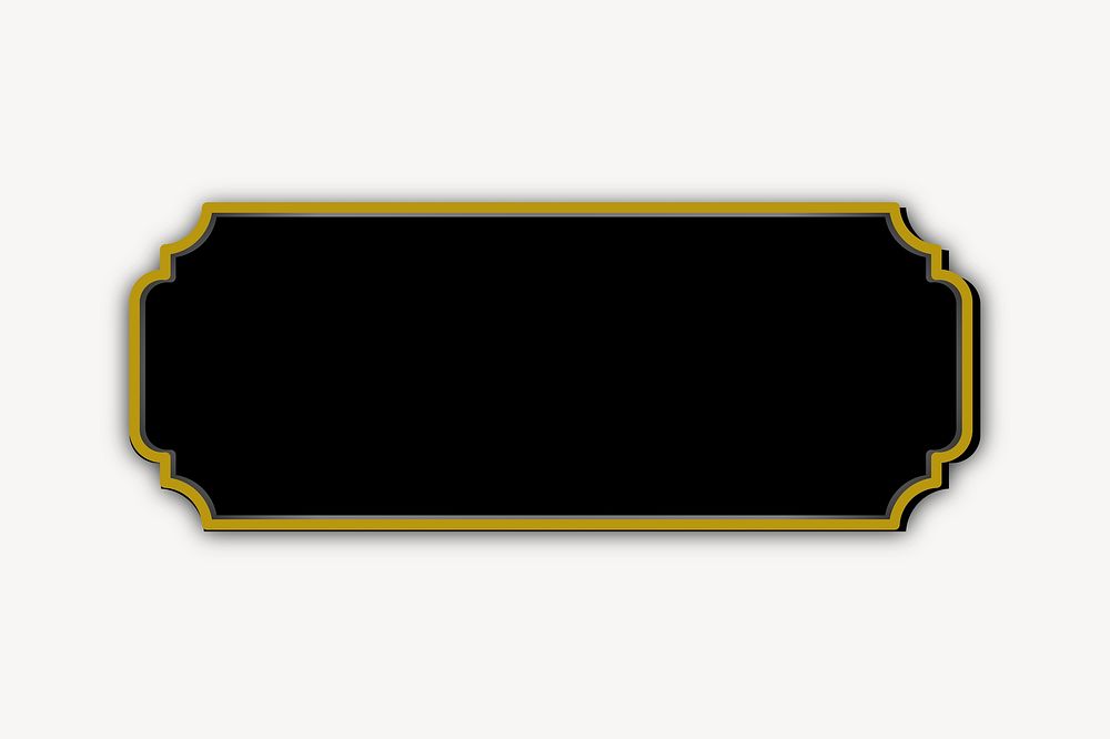 Black  badge clip art vector. Free public domain CC0 image.