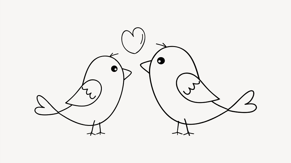 Love birds clipart