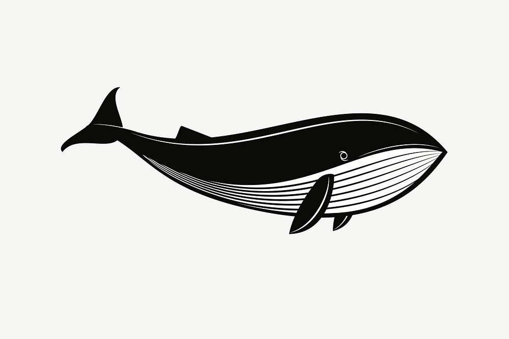 Whale silhouette clip art psd