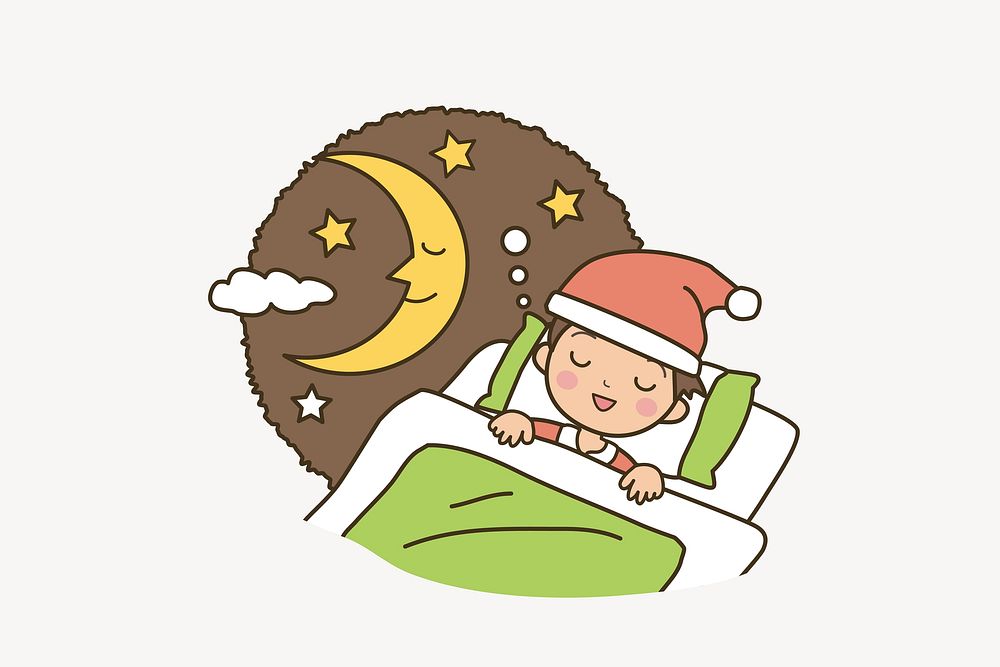 Sleeping boy illustration vector