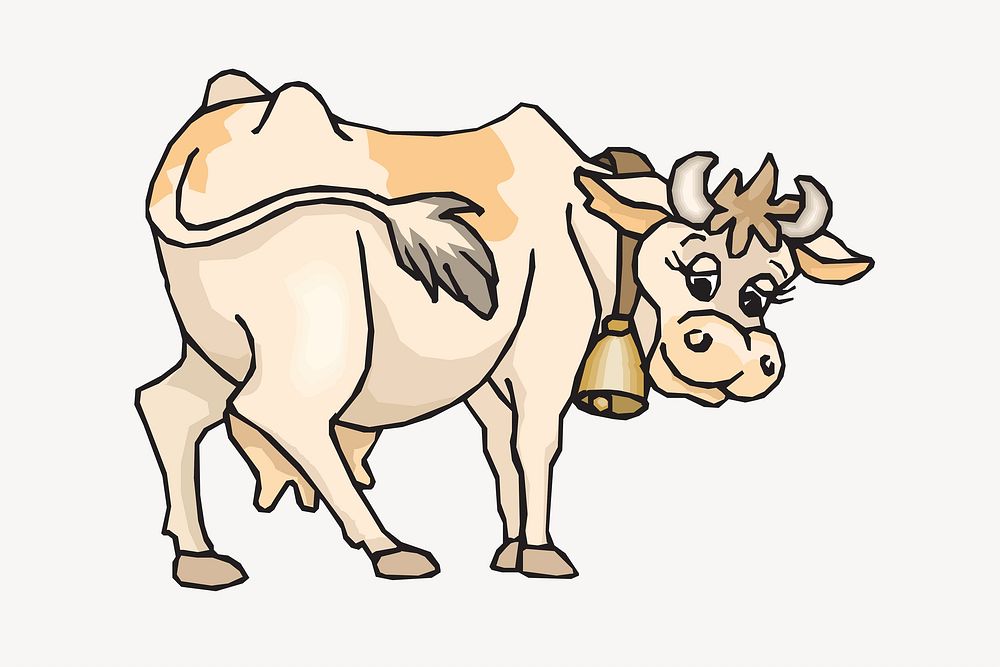 Dairy cattle collage element vector