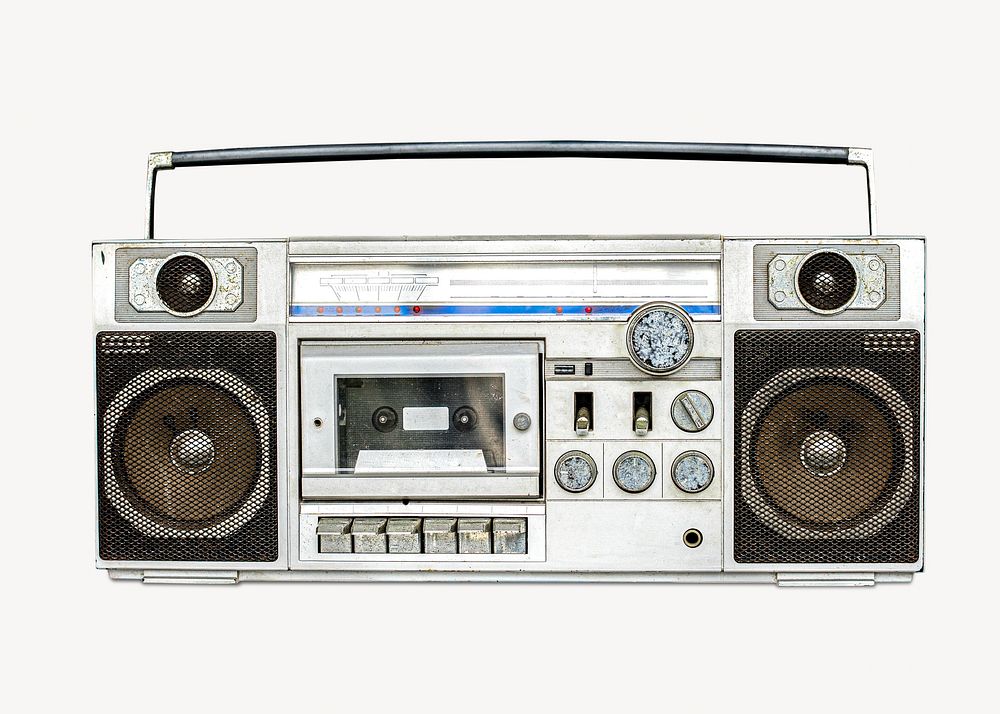 Boombox isolated image on white