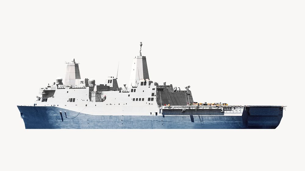 Battleship isolated image on white
