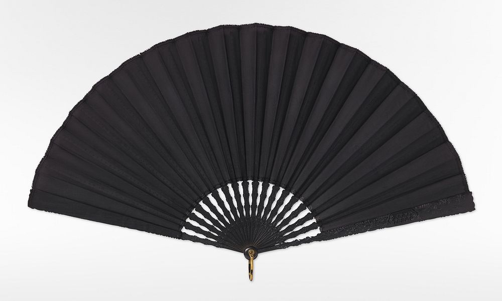 Pleated fan and case (late 19th century). Original public domain image from The Smithsonian Institution.  Digitally enhanced…