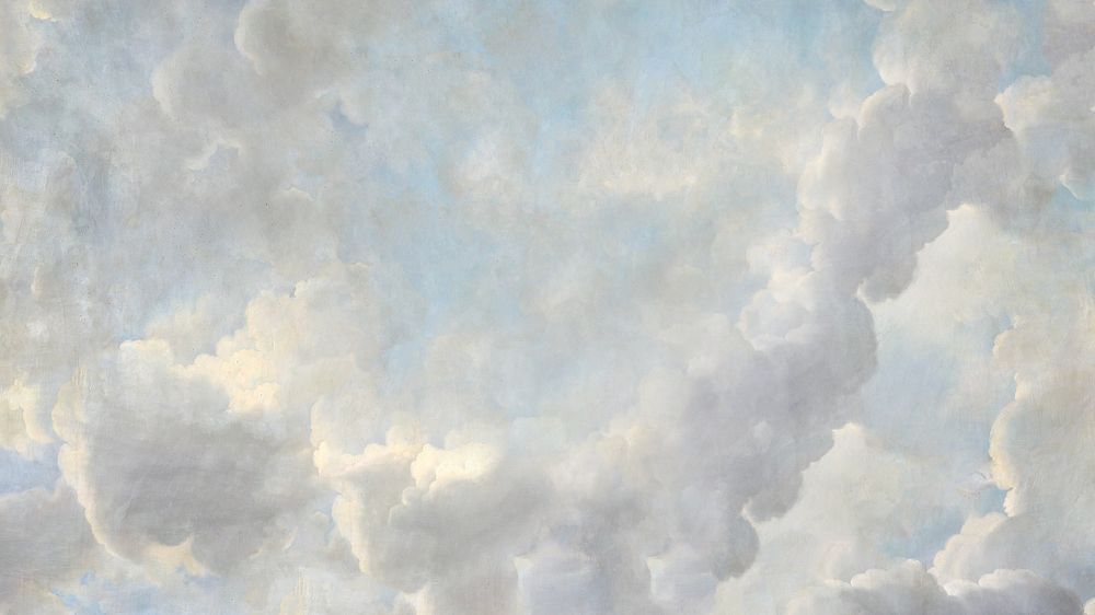 Vintage cloudy sky desktop wallpaper. Remixed by rawpixel.