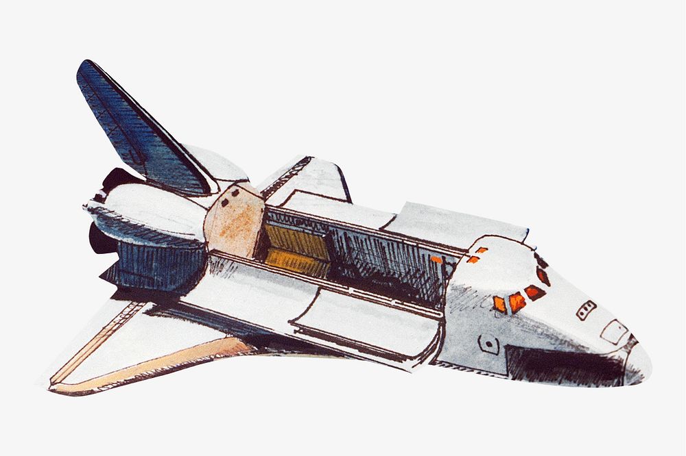 Vintage spaceship illustration. Remixed by rawpixel.