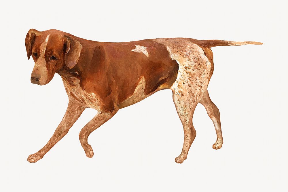 English Pointer dog, vintage animal illustration. Remixed by rawpixel.