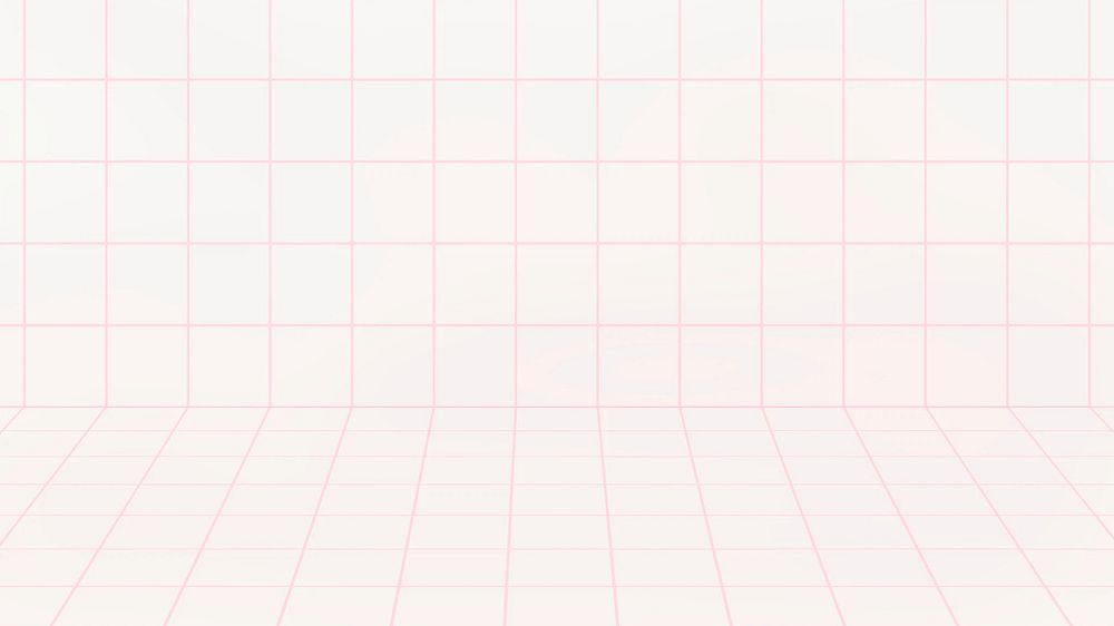 Pink grid patterned desktop wallpaper