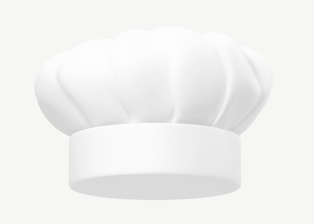 3D chef's hat, collage element psd