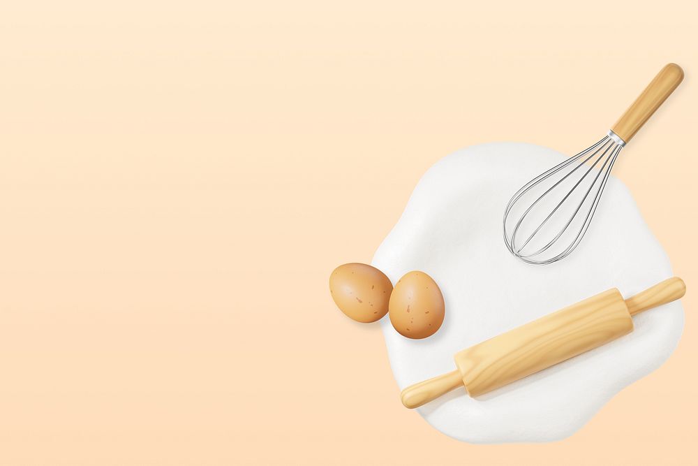3D baking tool background, hobby illustration