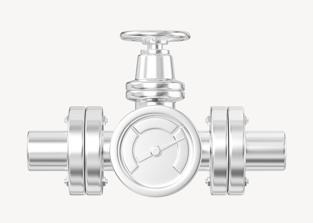 3D silver  gauge, element illustration