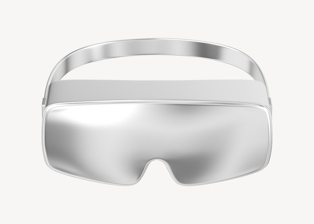 3D silver safety goggles, element illustration