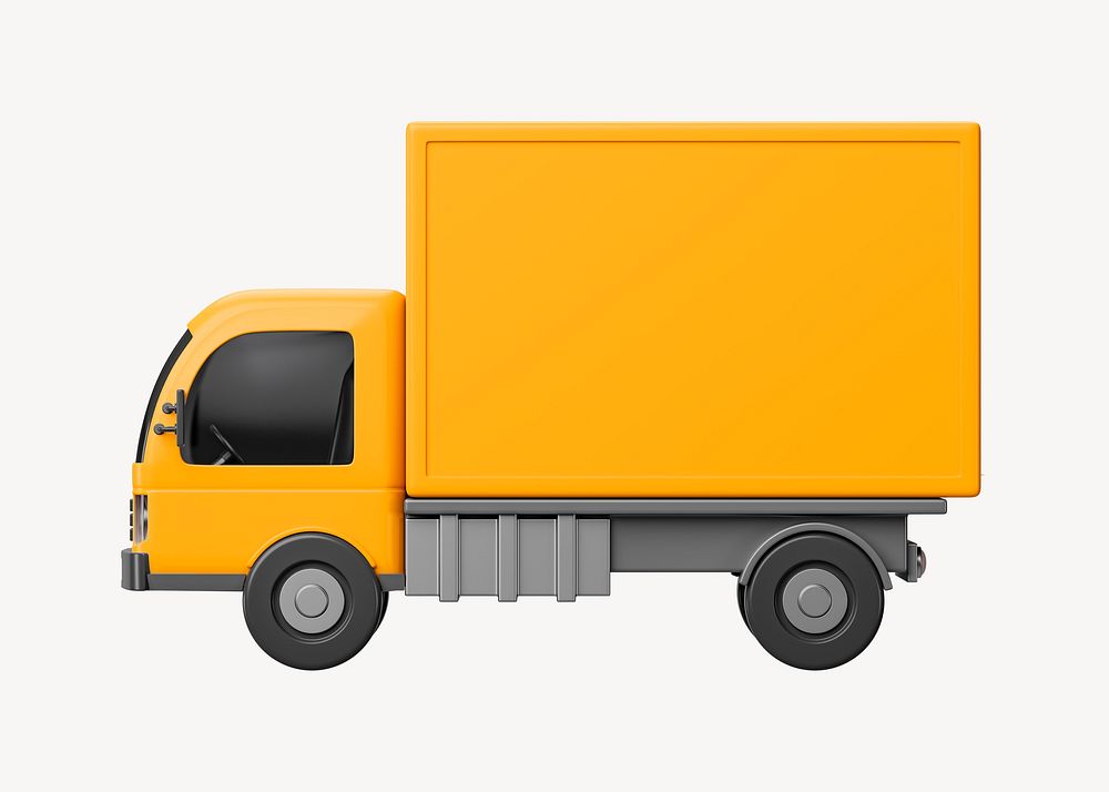 3D logistic truck, element illustration
