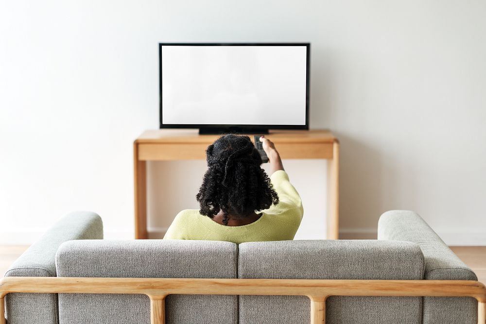 Smart TV in minimal living room