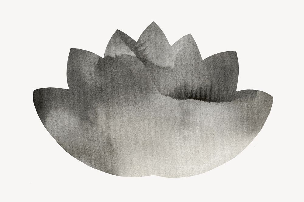 Aesthetic black lotus watercolor texture