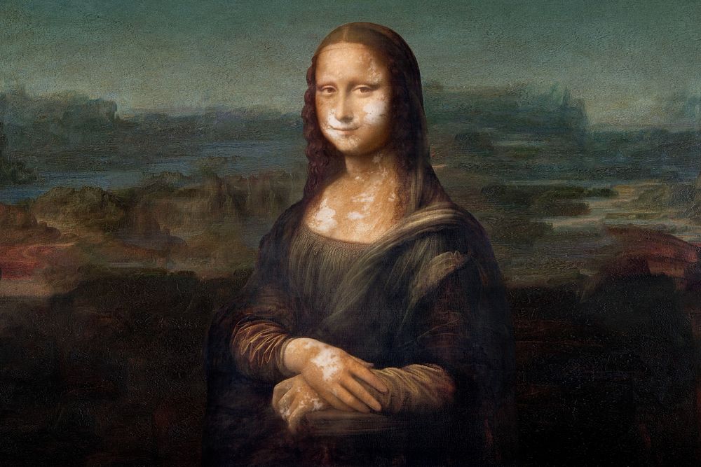 Leonardo da Vinci's Mona Lisa famous painting. Remixed by rawpixel. 