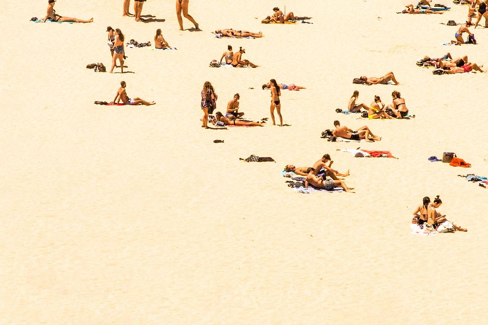 Summer beach background. Remixed by rawpixel. 