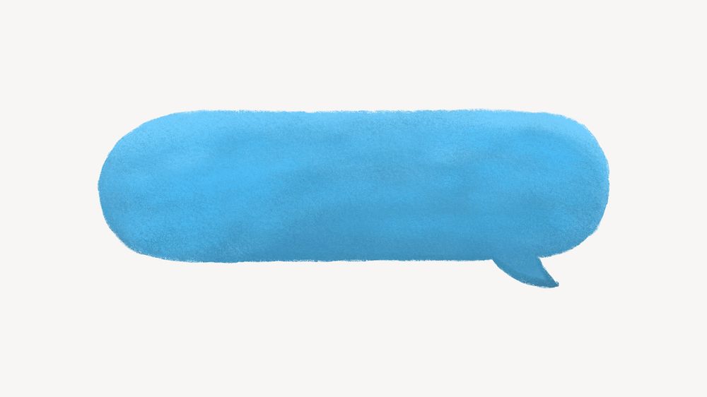 Blue speech bubble aesthetic illustration