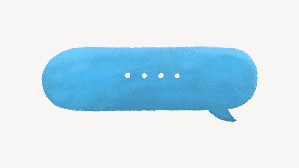 Blue speech bubble aesthetic illustration