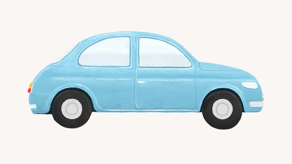 Blue car vehicle illustration