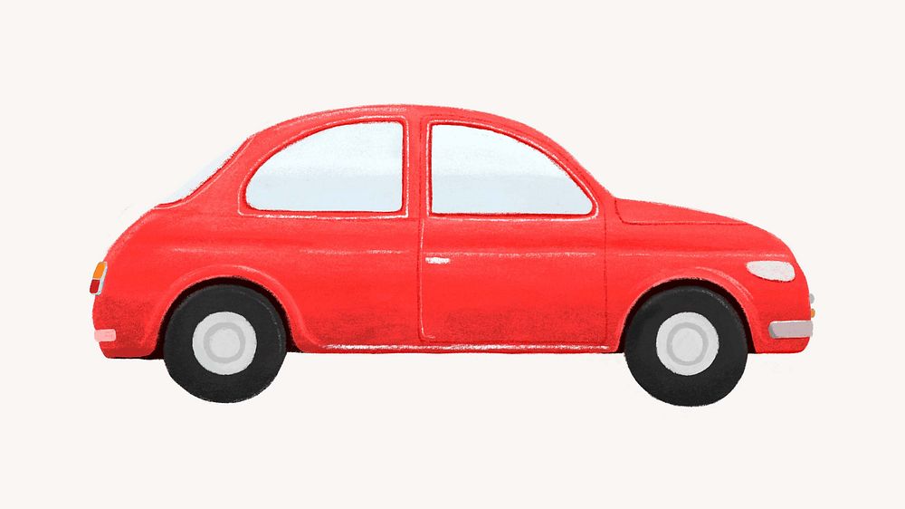 Red car vehicle illustration
