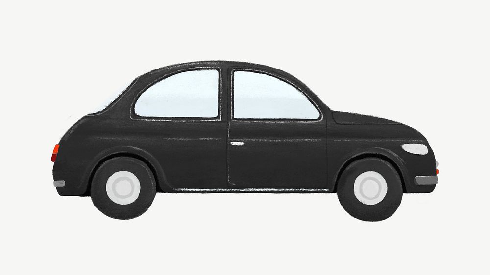 Black car vehicle design element psd