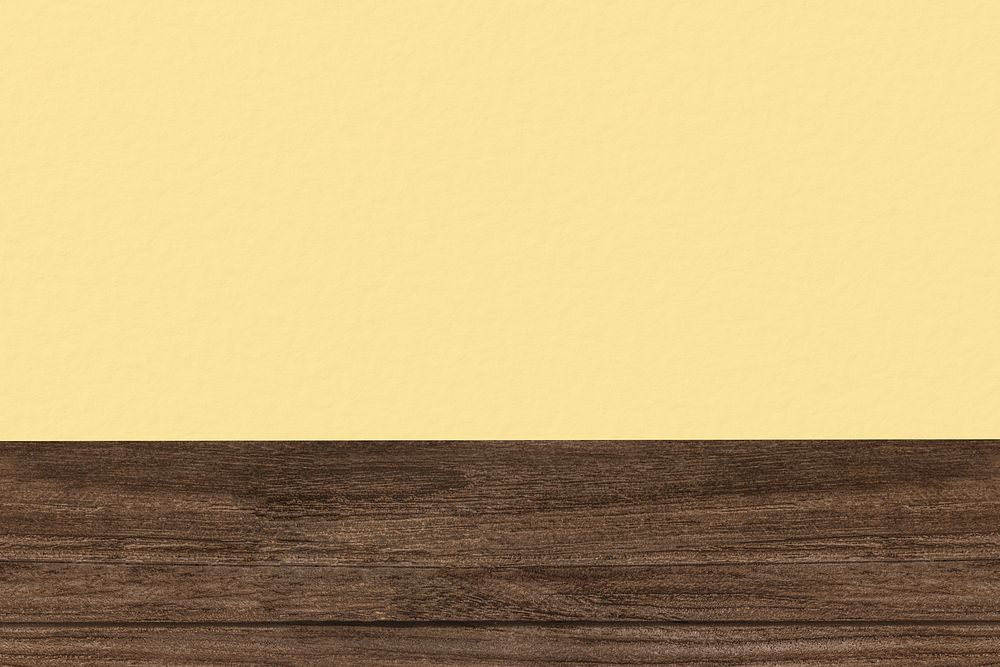 Yellow wooden table background, design resource