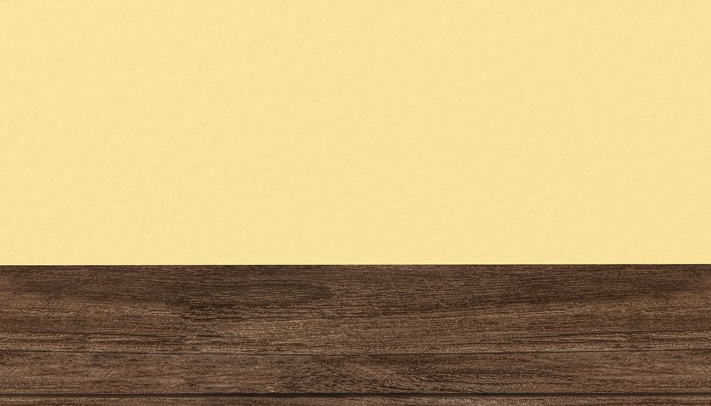 Yellow wooden table background