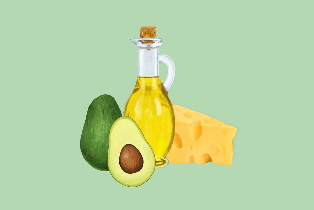 Fat nutrition aesthetic illustration background