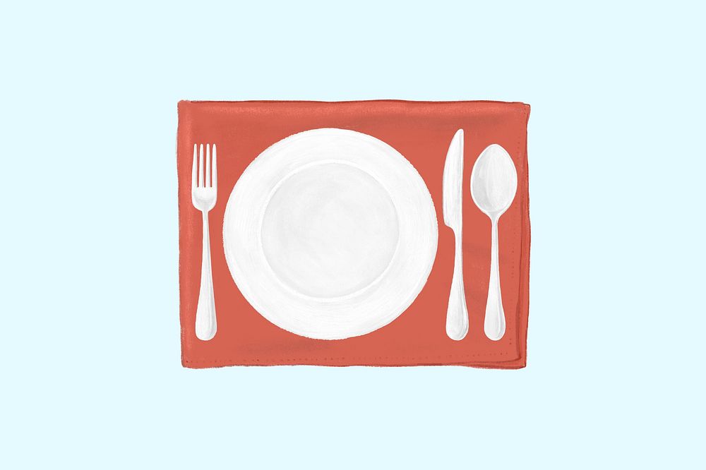 Table setting aesthetic illustration background