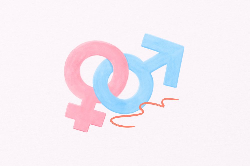 Gender equality aesthetic illustration background