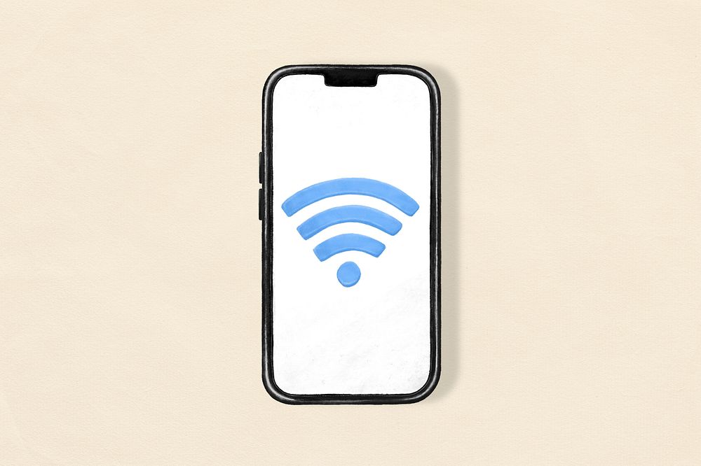 Phone internet wifi aesthetic illustration background
