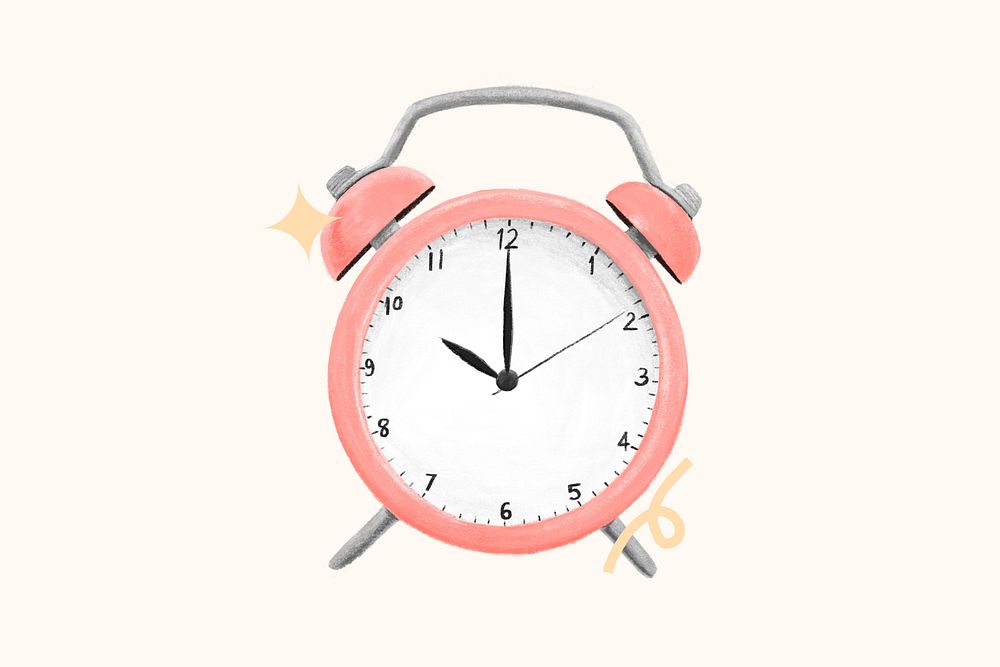 Time clock aesthetic illustration background