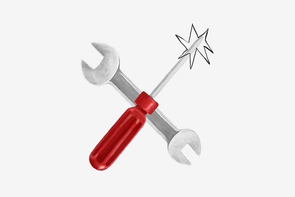 Repair tool aesthetic illustration background