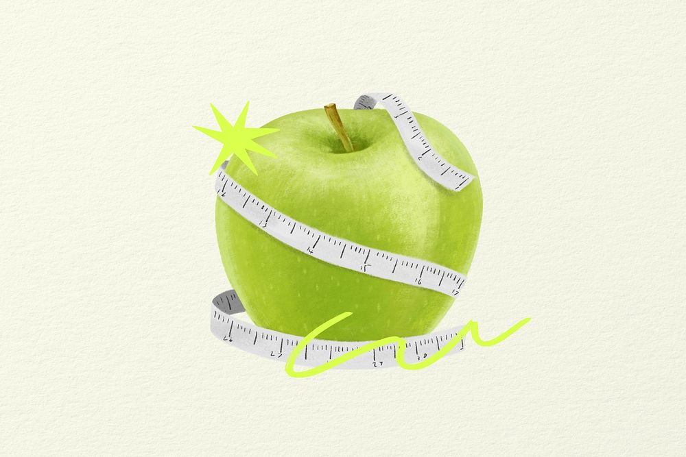 Weight loss aesthetic illustration background