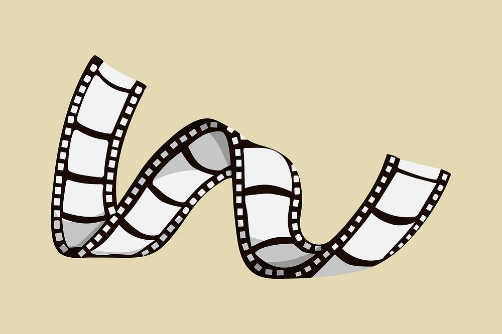Film strip reel, entertainment illustration vector