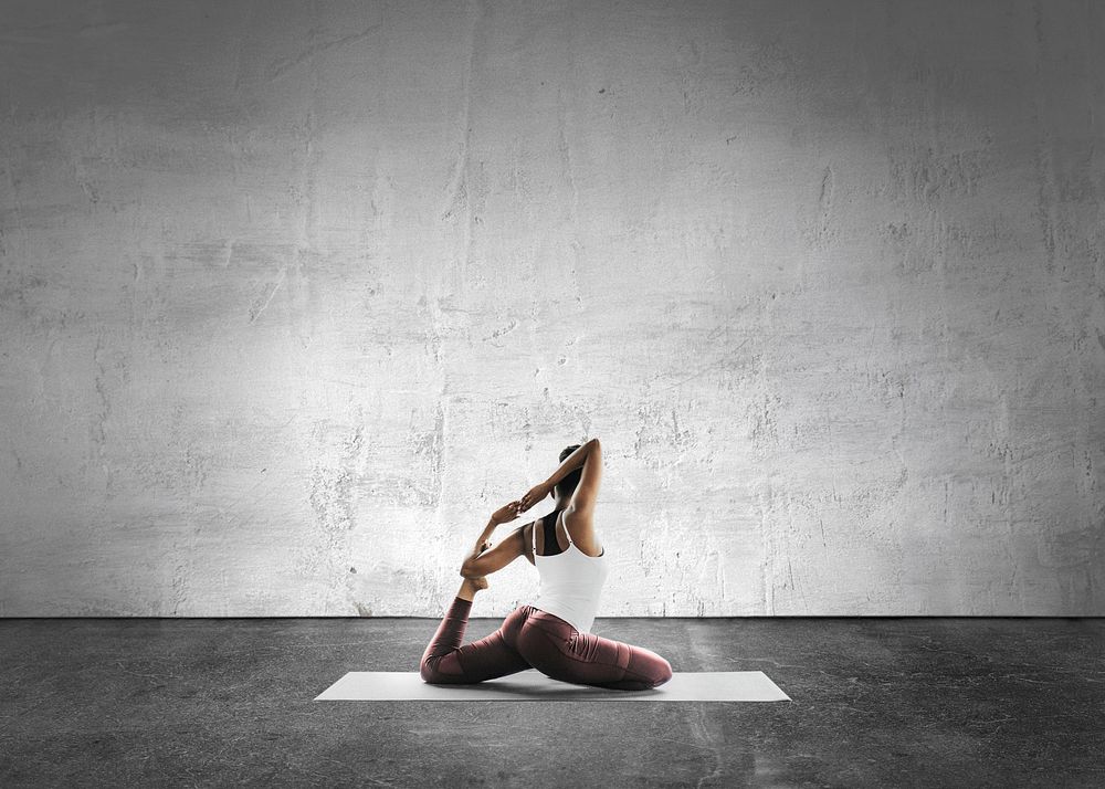 Woman doing yoga background