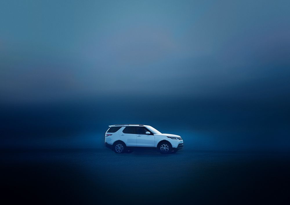 White SUV car background