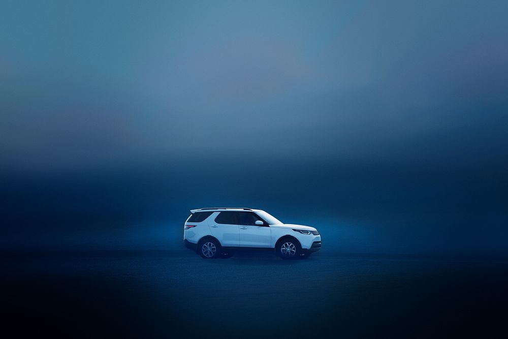 White SUV car background