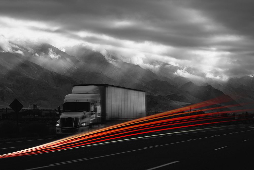 Road freight transport background