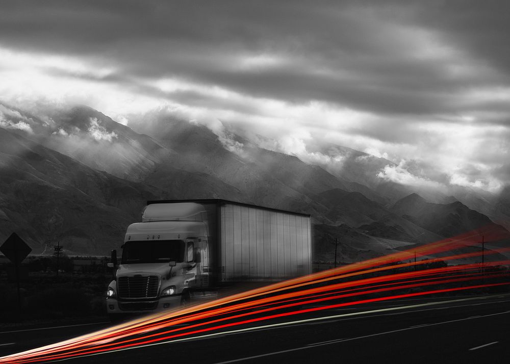 Road freight transport background