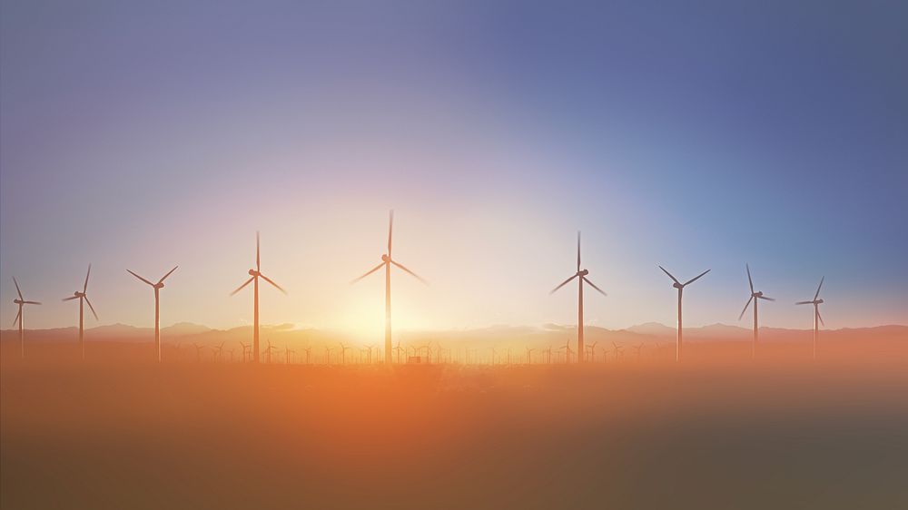 Wind turbine desktop wallpaper