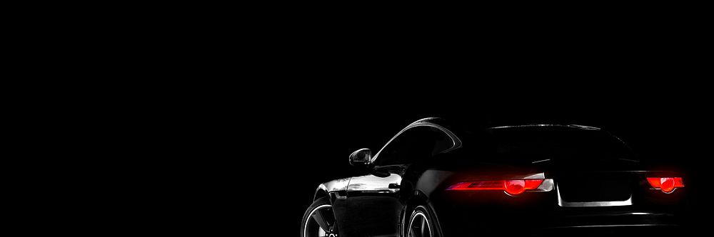 Black sports car blog banner