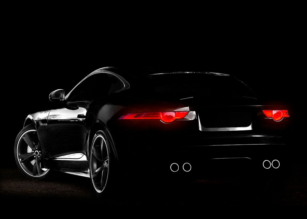 Black sports car background