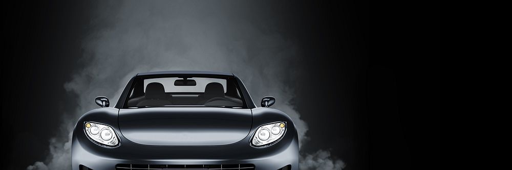 Black sports car blog banner