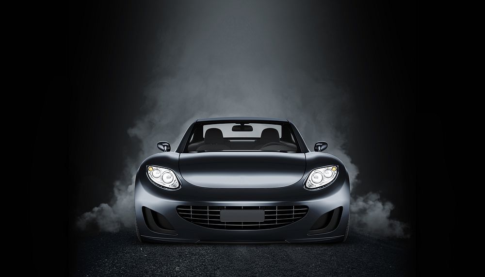 Black sports car background