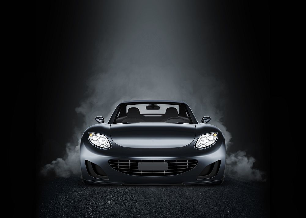 Black sports car background