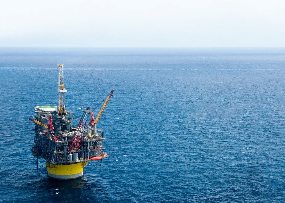 Oil platform background